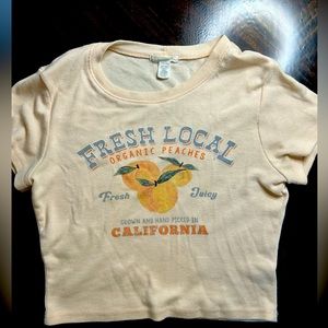 Cute cropped peach tshirt